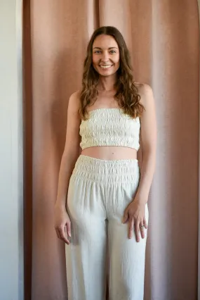 Audrey Linen Tube Top