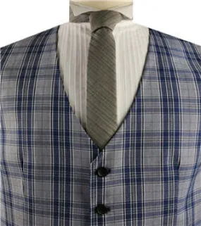 Blue Viscose Fashion&Classical Bridegroom  Formal Wear Waistcoat Only