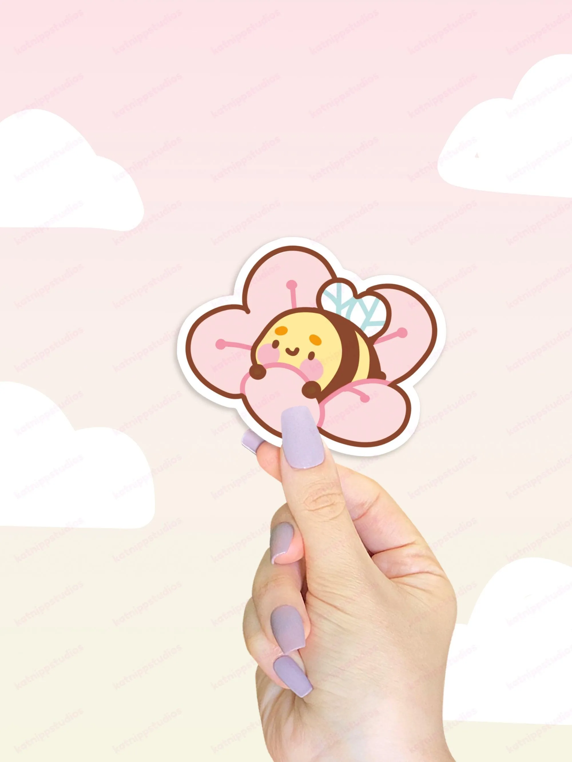 Bumblebutt Sakura Flower Die-Cut Vinyl Sticker | Cute Kawaii Decor