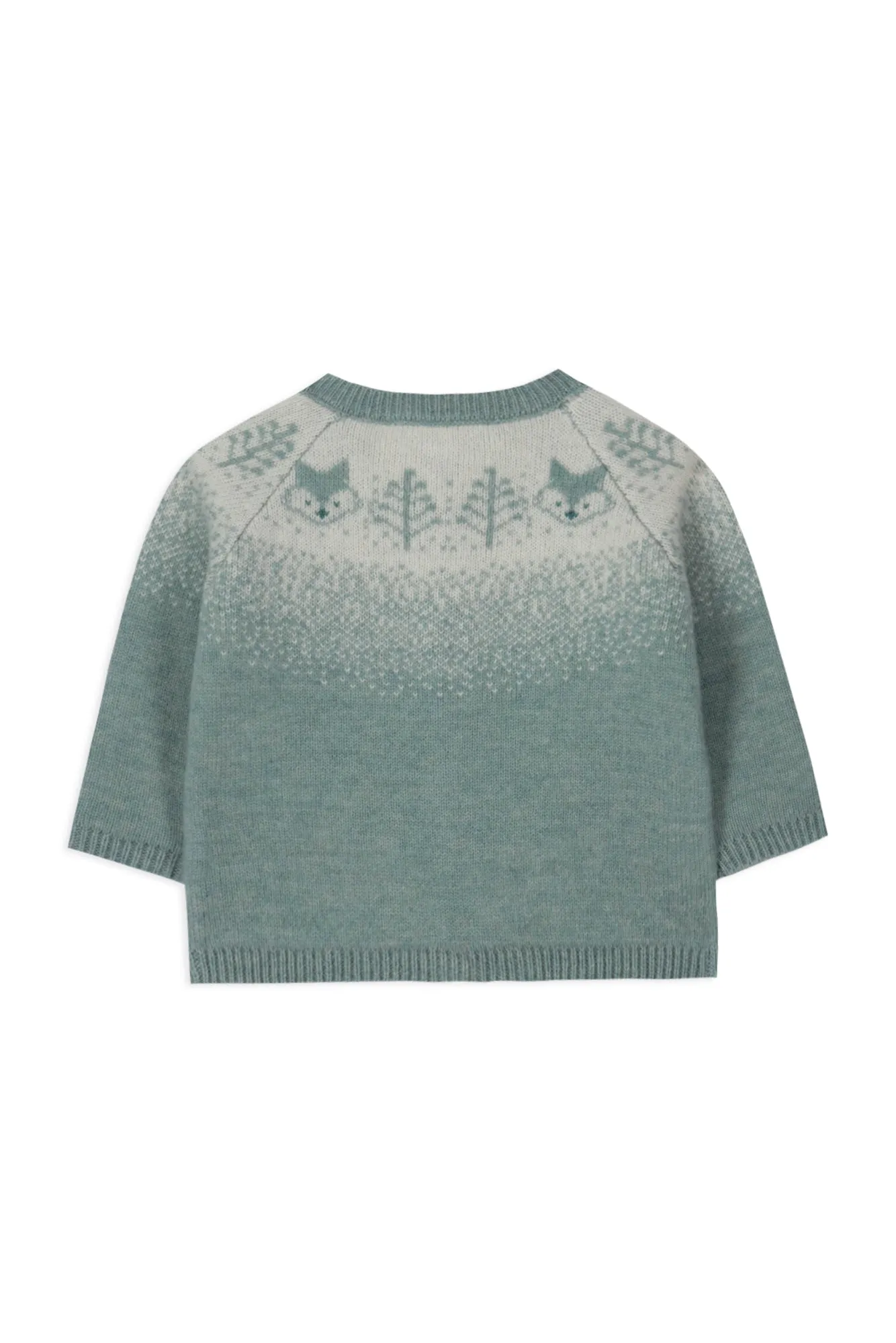 Cardigan - Green Jacquard