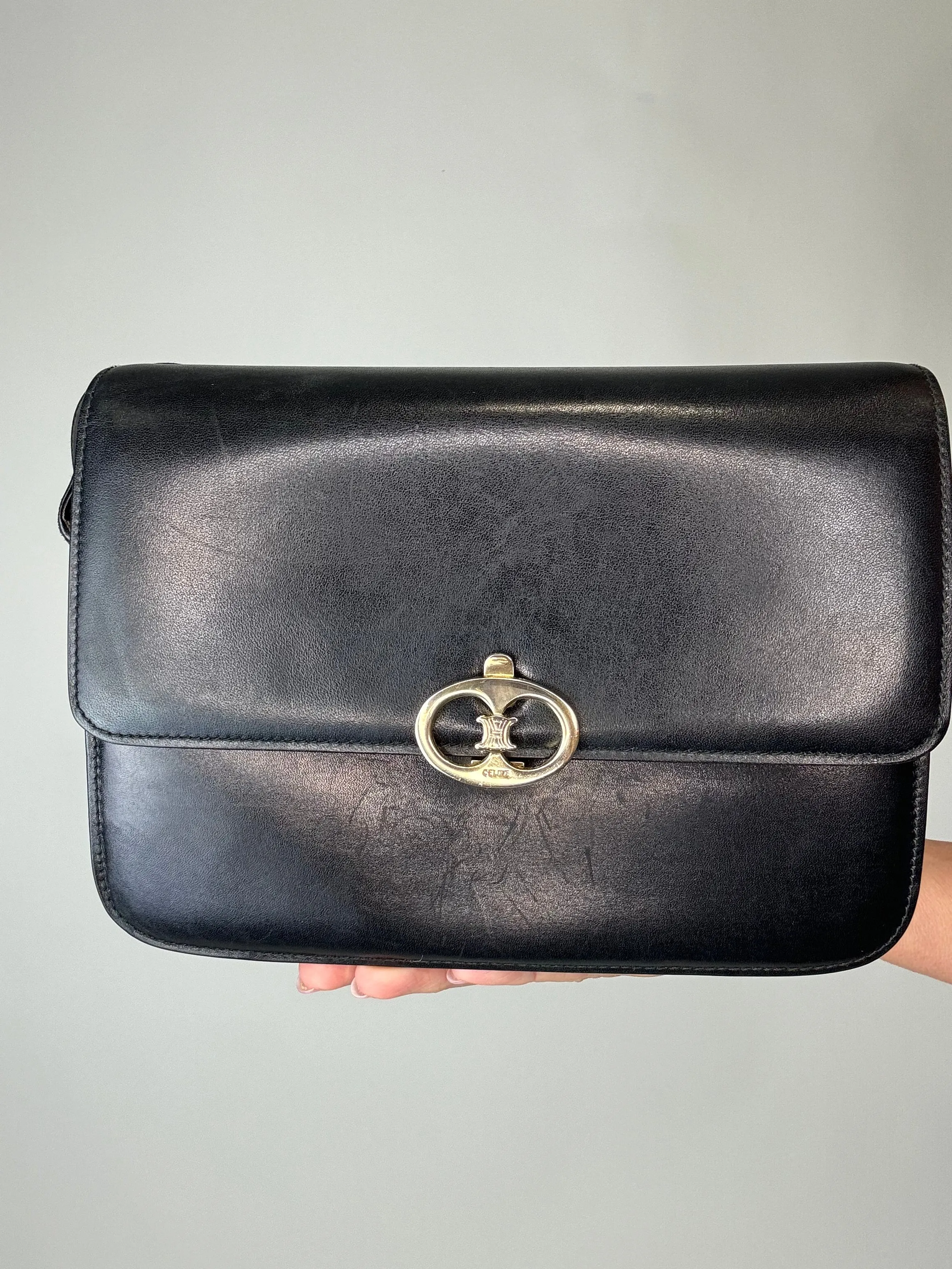 Celine Triomphe Vintage Shoulder Bag
