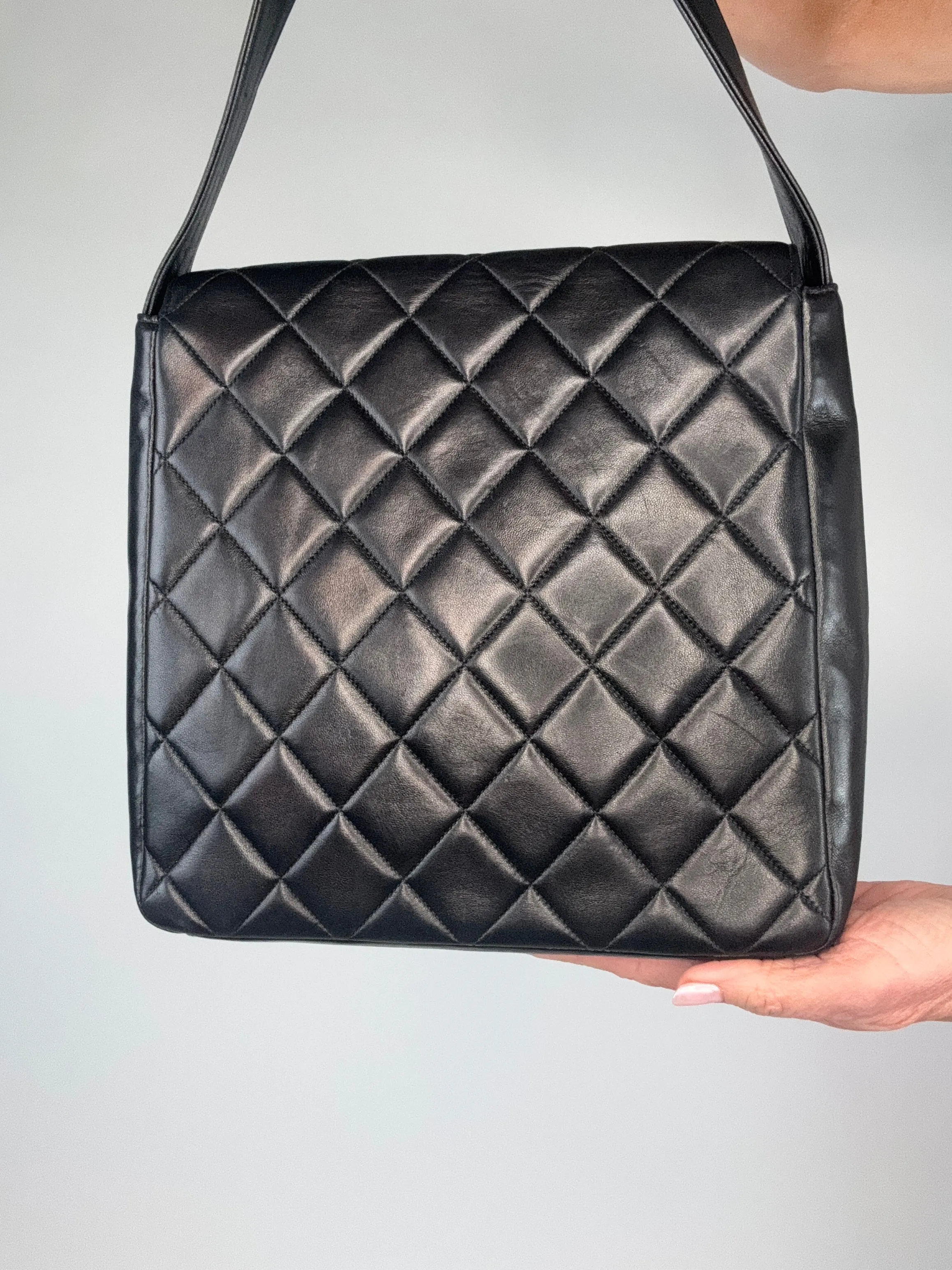 Chanel Vintage Double Turnlock Ulta Rare Lambskin Bag