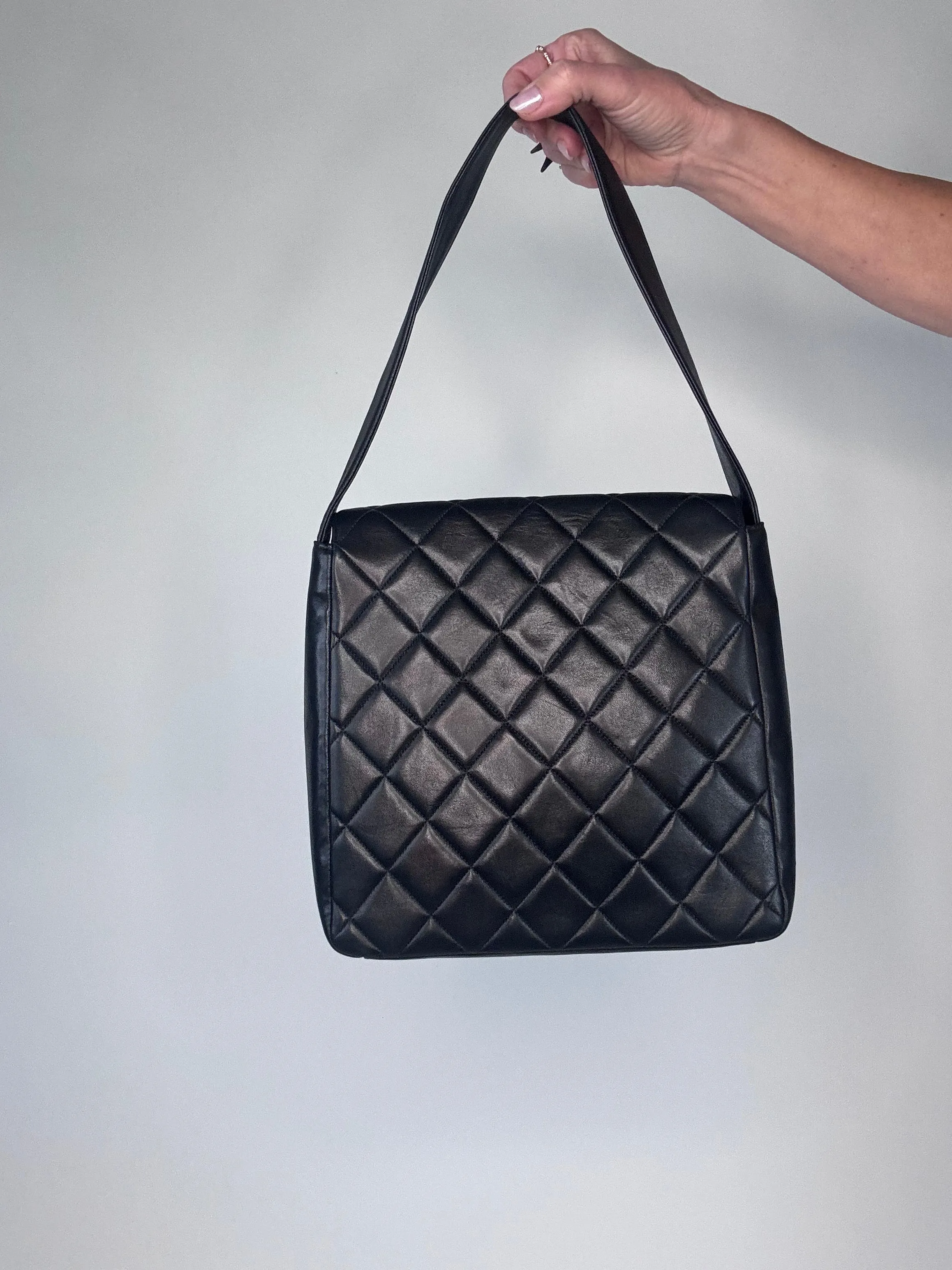 Chanel Vintage Double Turnlock Ulta Rare Lambskin Bag