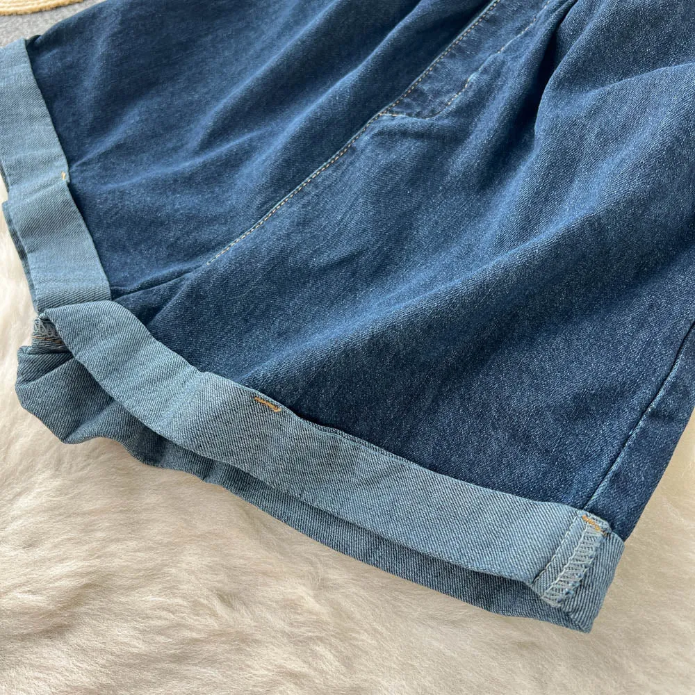 Chic Rolled Hem Loose Fit Jumpsuit