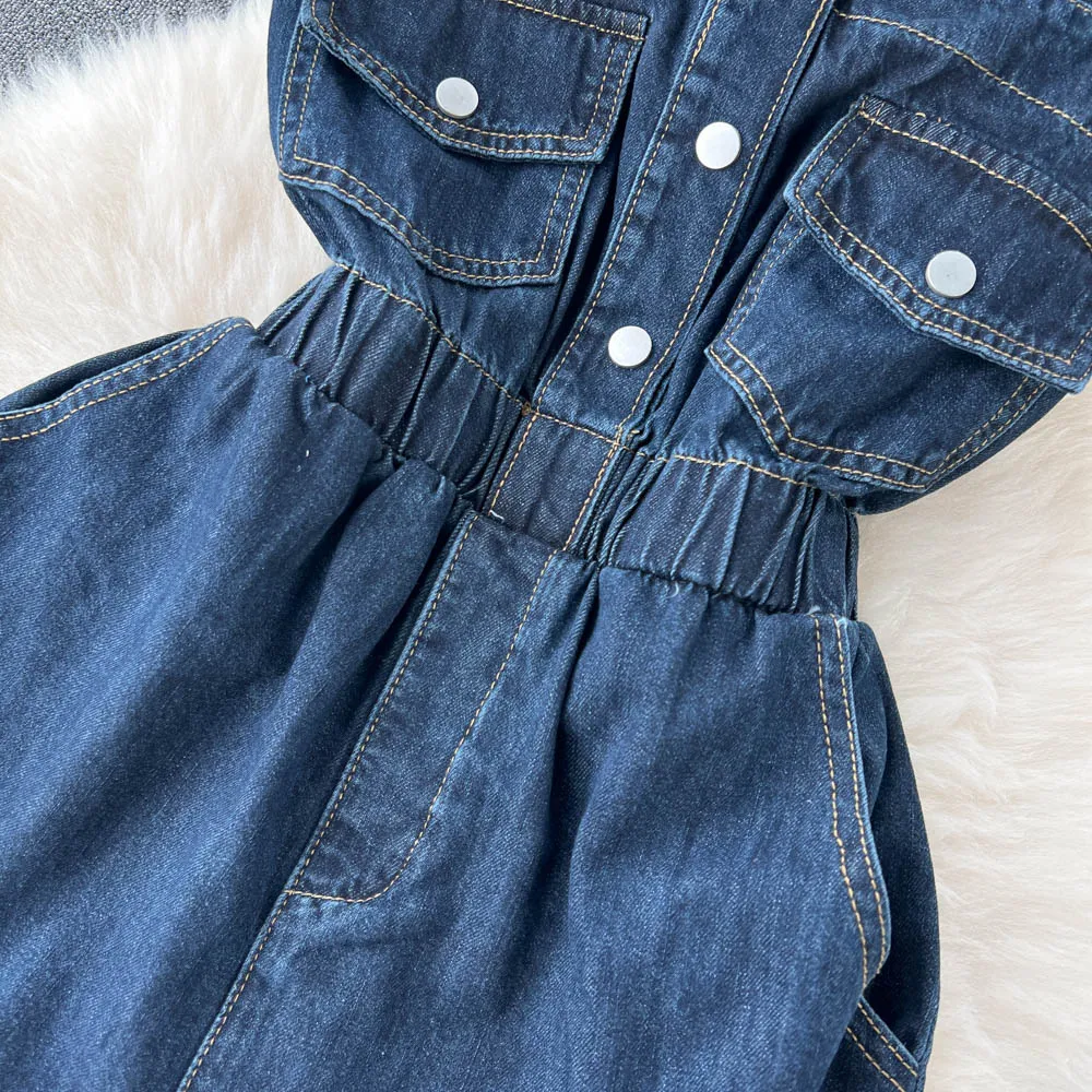 Chic Rolled Hem Loose Fit Jumpsuit