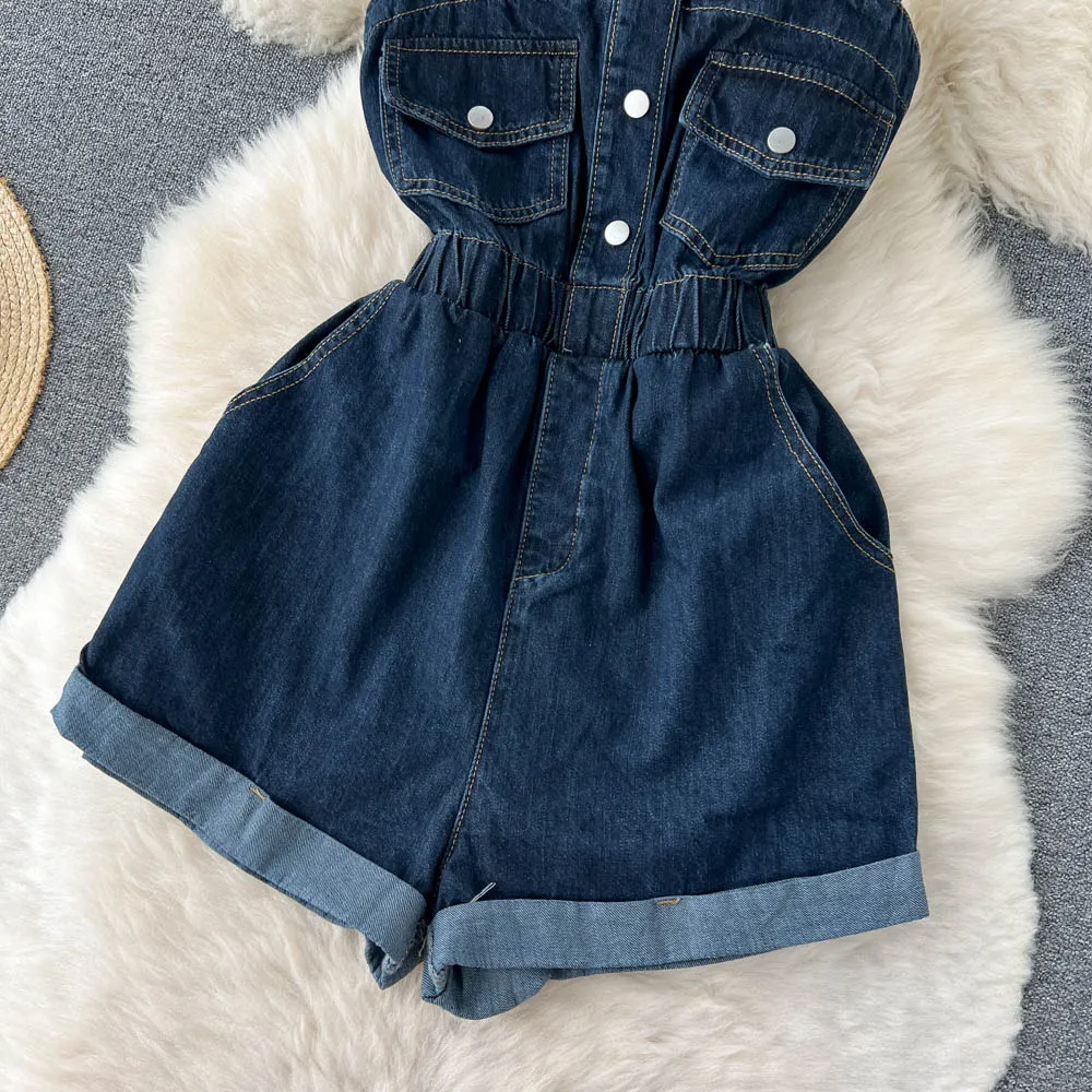 Chic Rolled Hem Loose Fit Jumpsuit