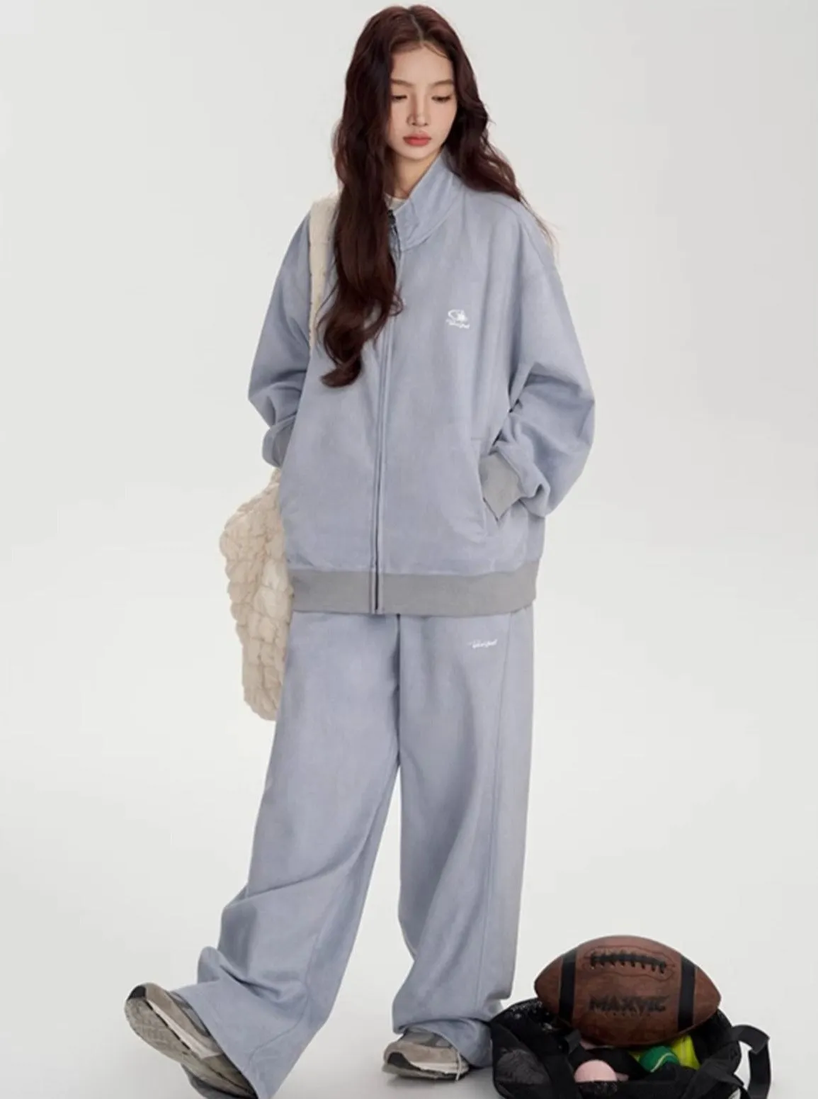 Couple Hip Hop Versatile Stand-Up Collar Pants