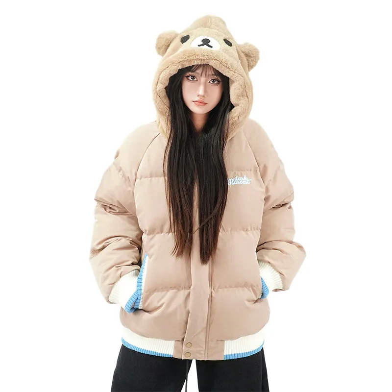Cute Cartoon Bear Loose Coat