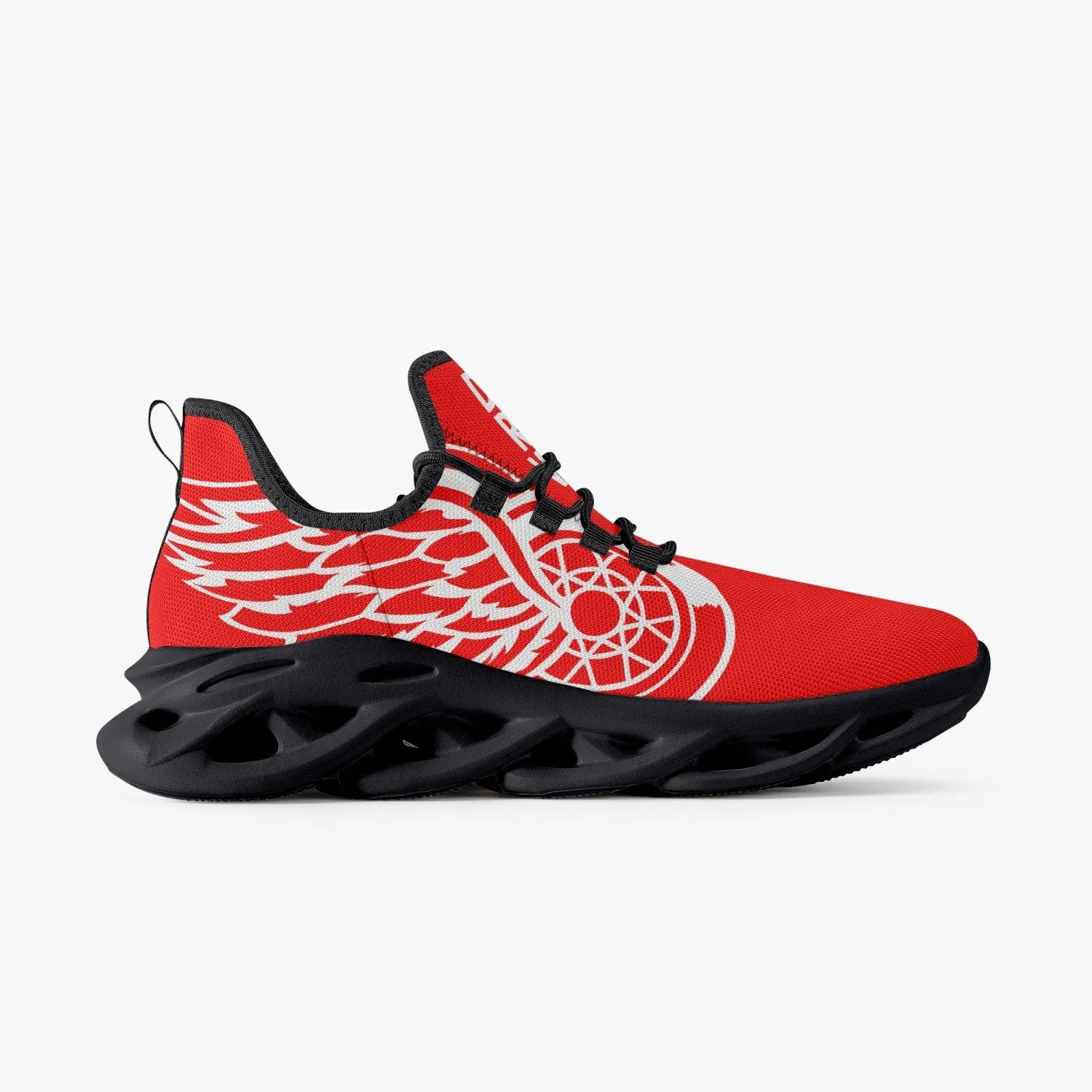 Detroit Hockey Bounce Mesh Knit Sneakers - Black Sole