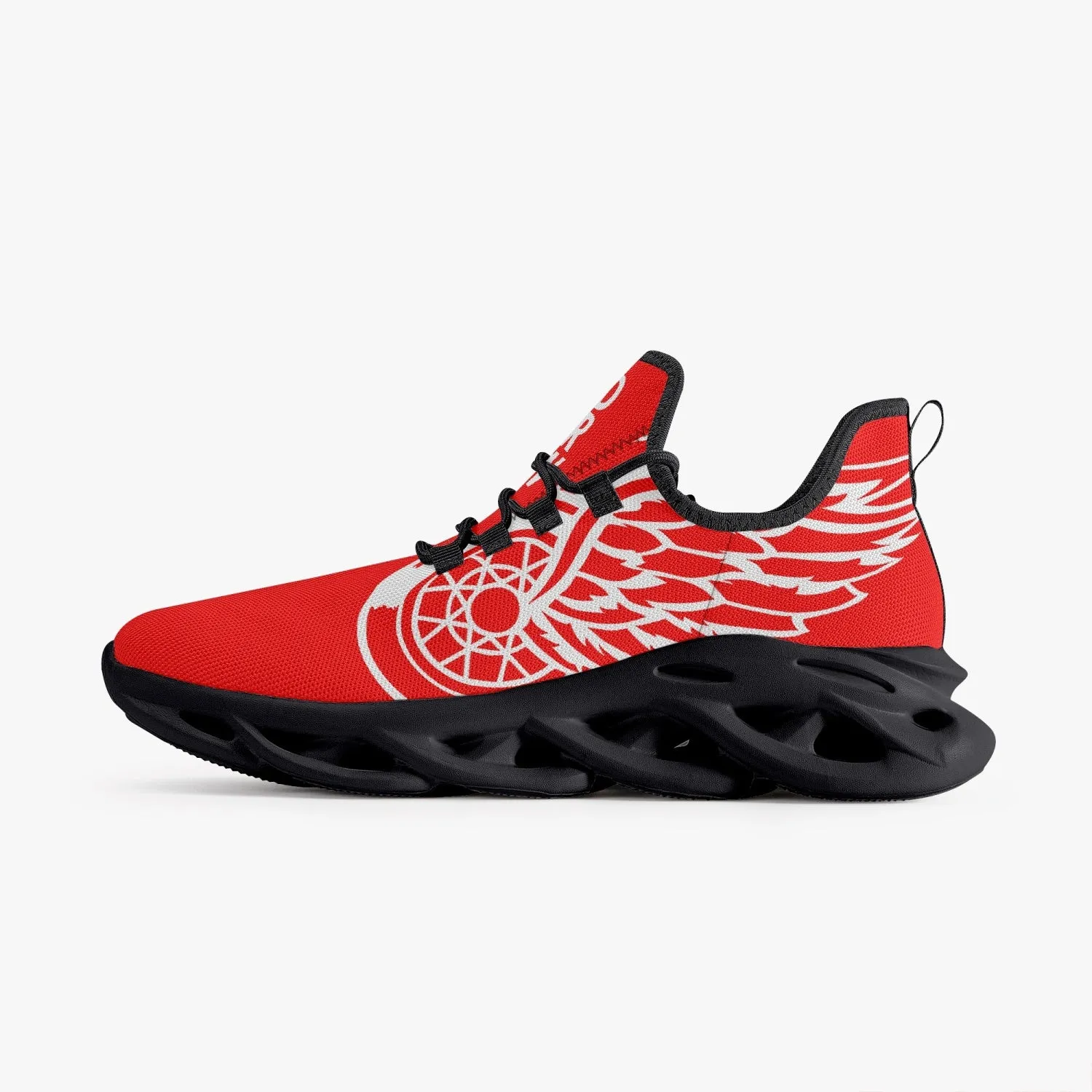 Detroit Hockey Bounce Mesh Knit Sneakers - Black Sole