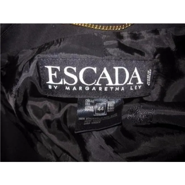 Escada Lightweight Black Wool Vintage Blazer
