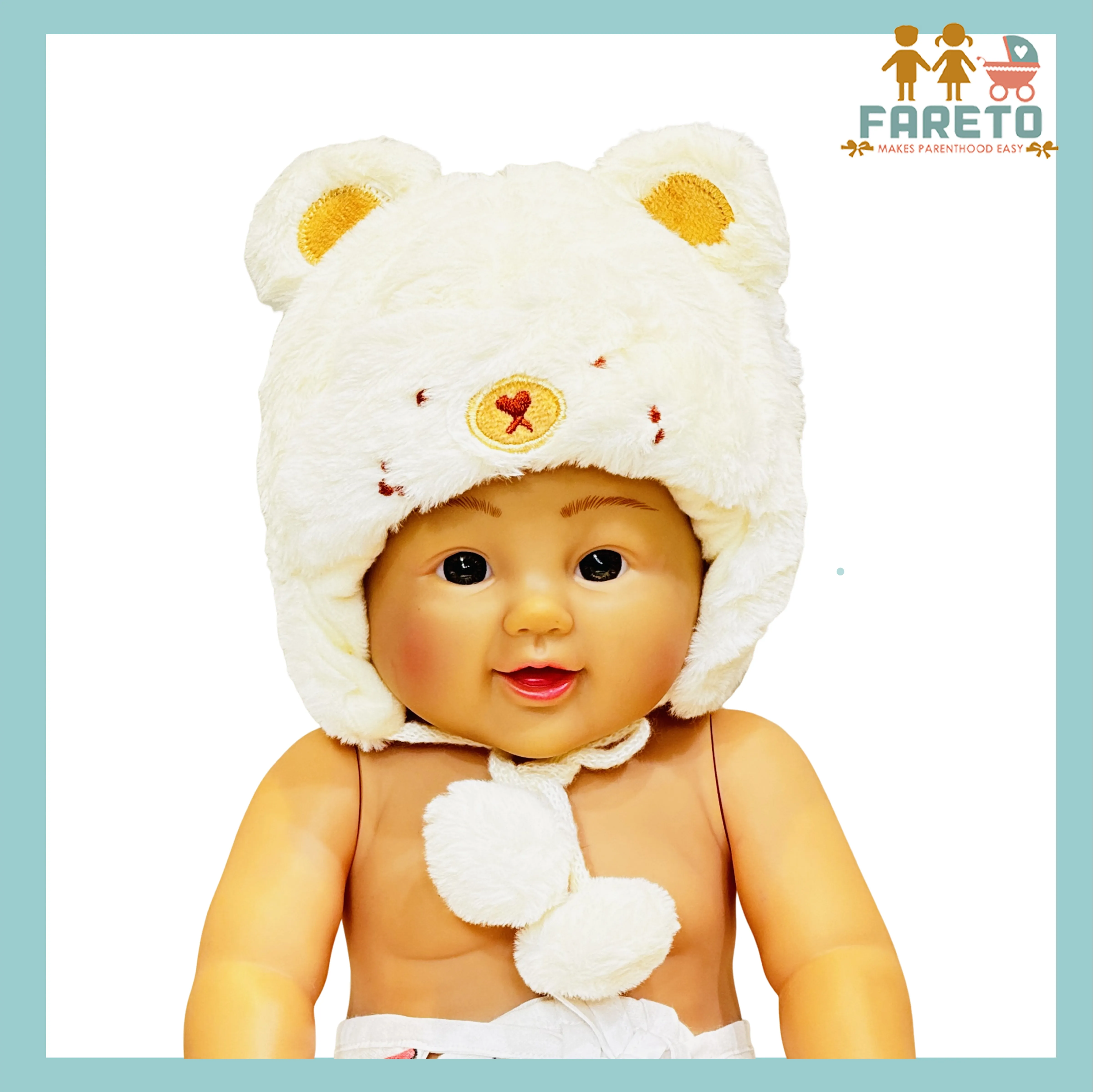 Fareto New Born Baby Super Warm Winter Wollen Cap (Pack of 1)(0-18 Months )Color: As Per The Availability