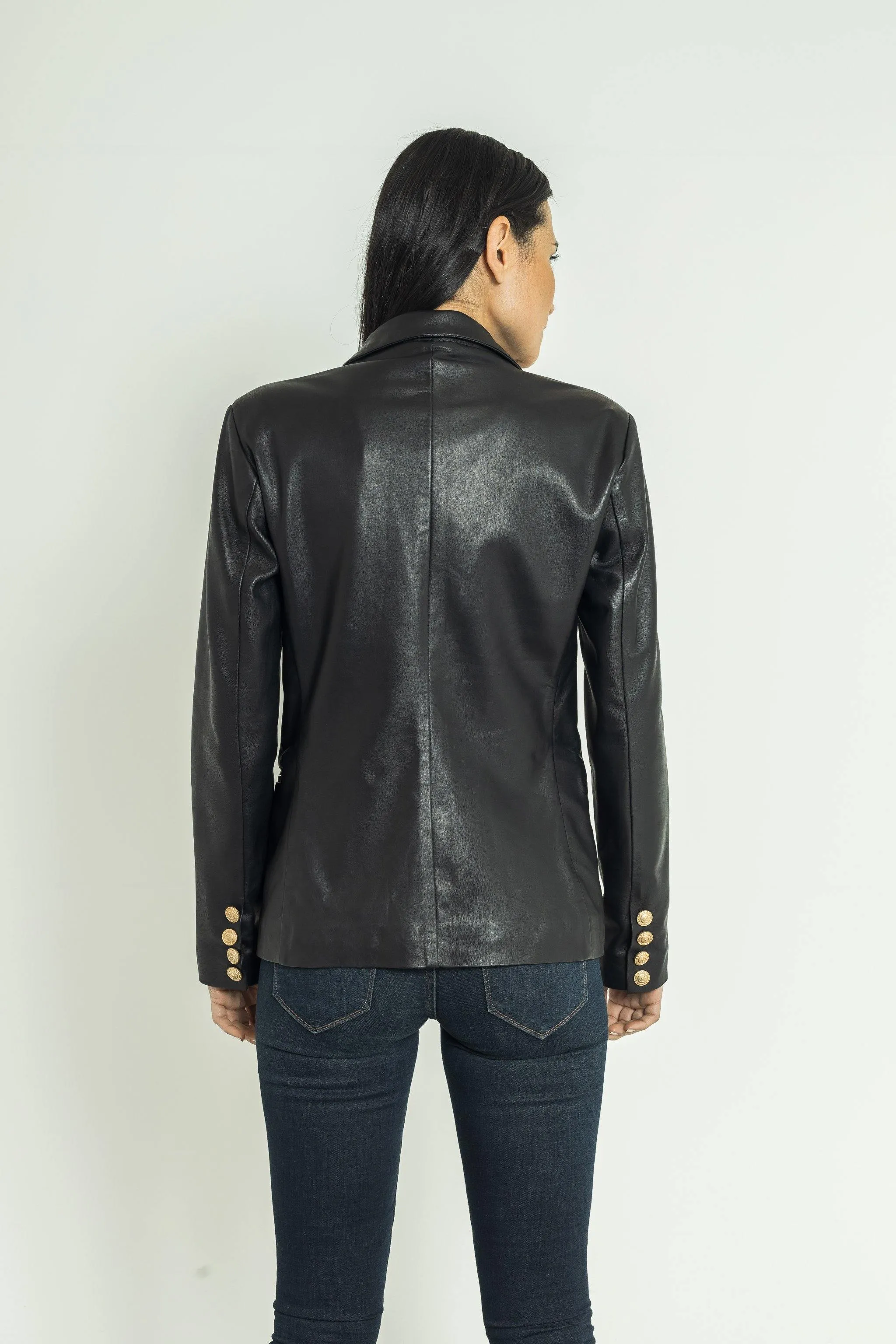 Francesca Leather Blazer