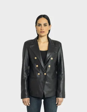 Francesca Leather Blazer