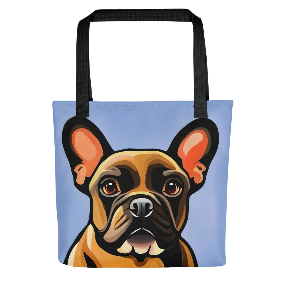 Frenchie Blue Tote Bag