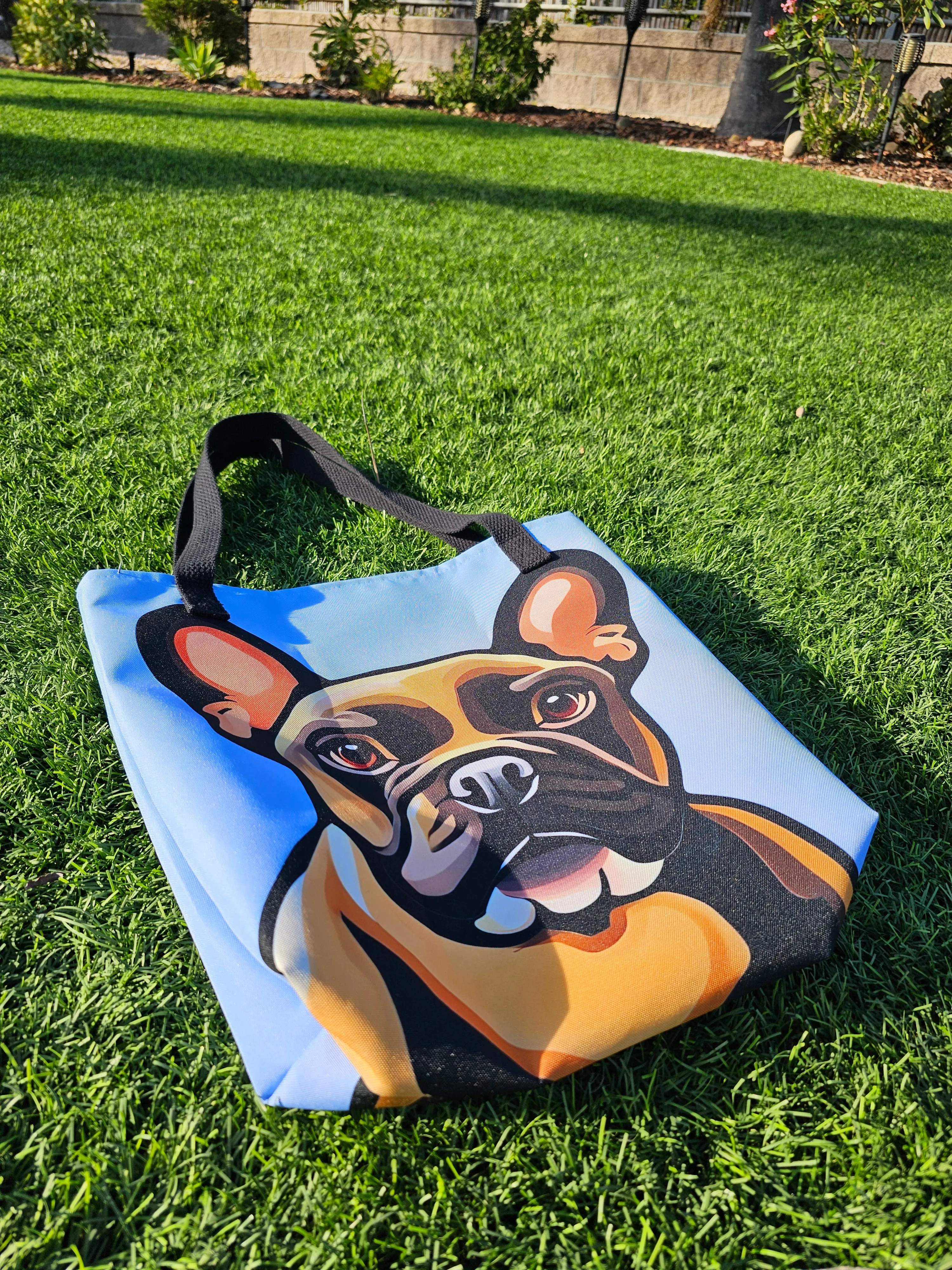 Frenchie Blue Tote Bag