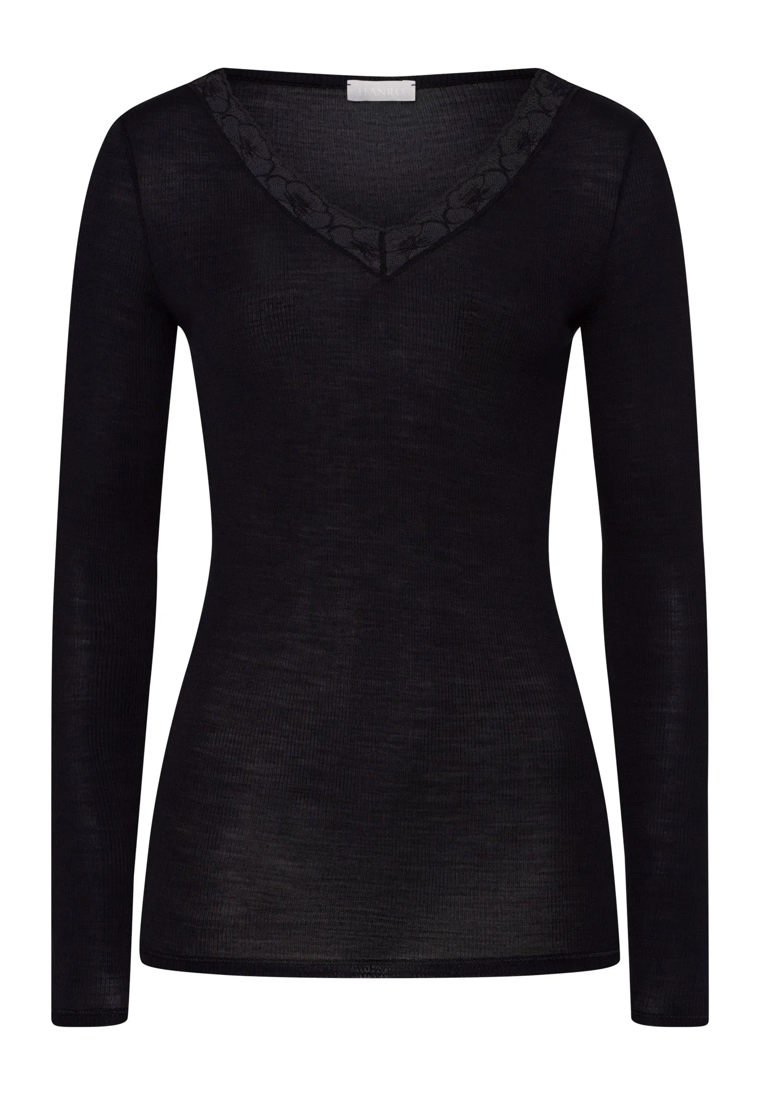 Hanro Woolen Lace L/Slv Shirt