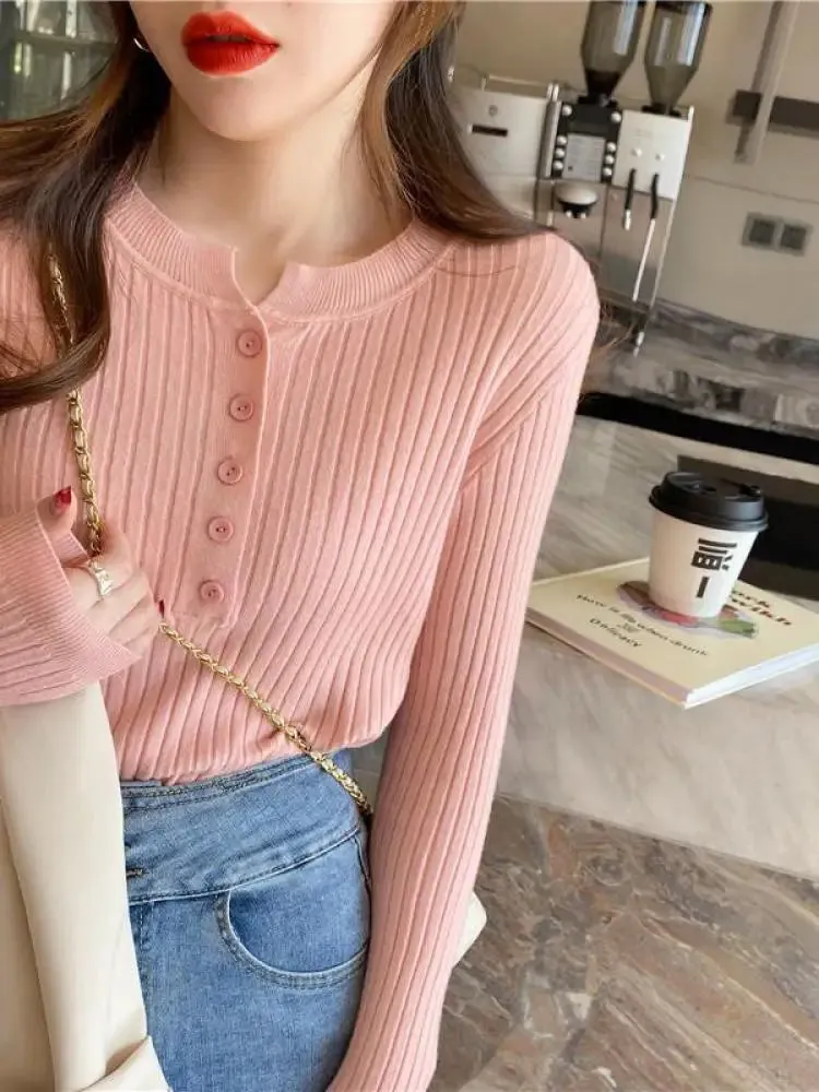 Ivyshape | Bold Striped Knit Sweater for Women