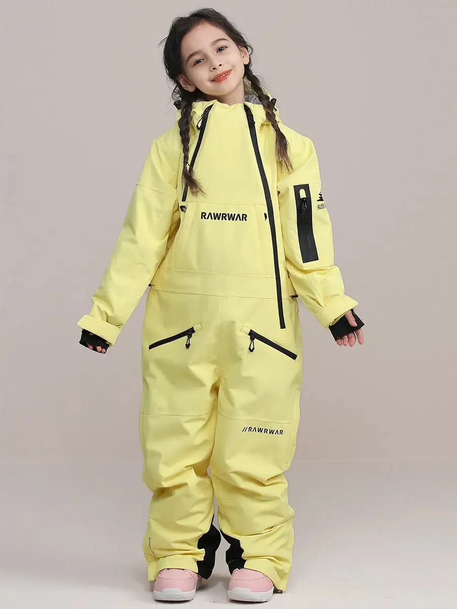 Kids Hooded Outdoor Ski & Snowboard Jumpsuits