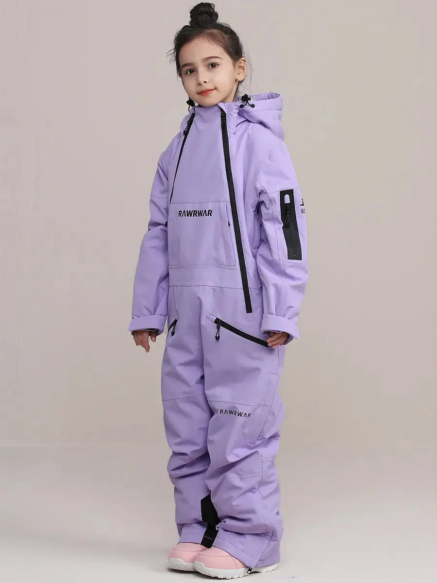 Kids Hooded Outdoor Ski & Snowboard Jumpsuits