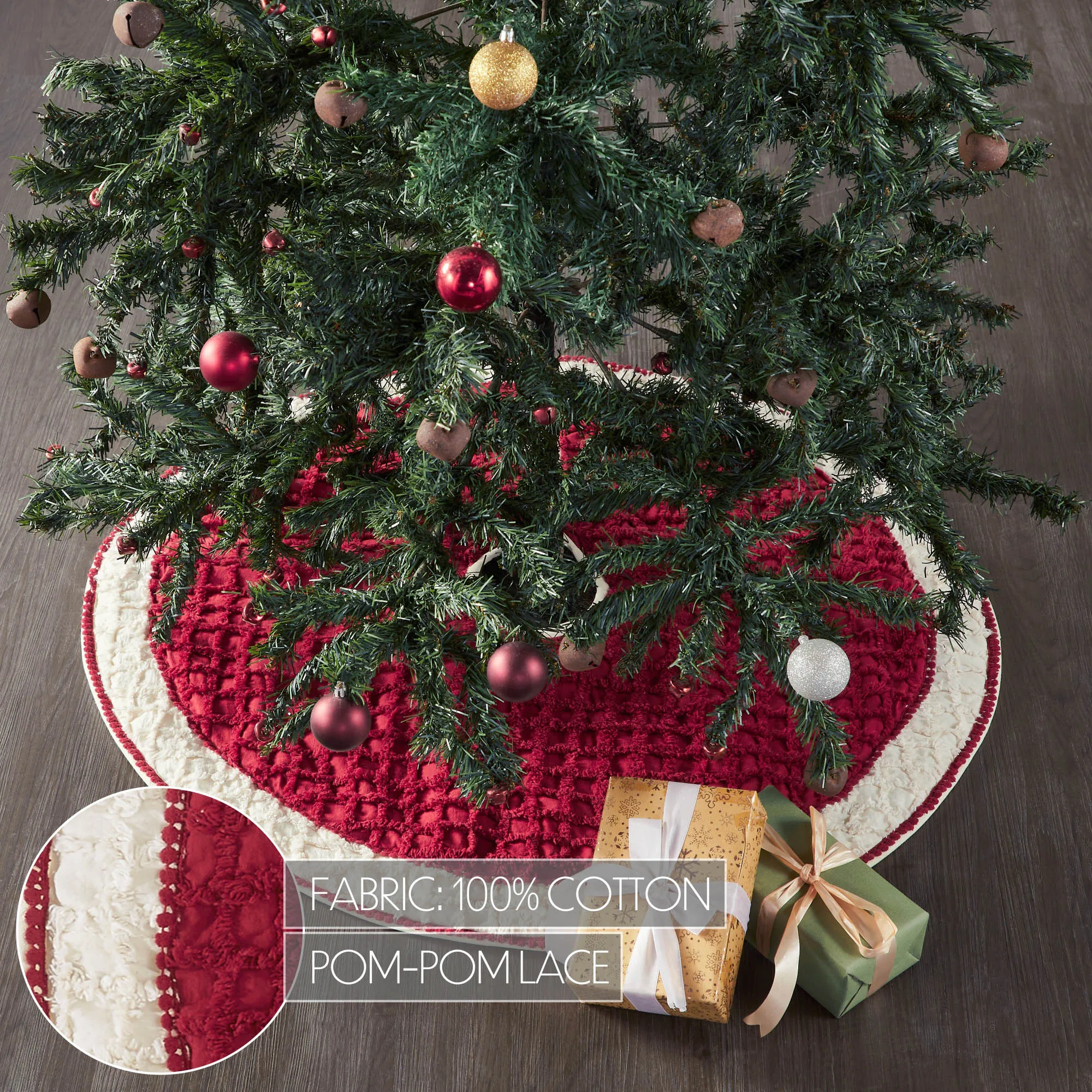 Kringle Chenille Tree Skirt 36" VHC Brands