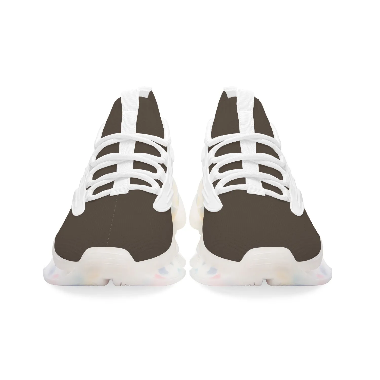Lava Brown Wing-Style Mesh Knit Sneakers
