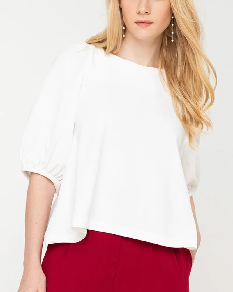 Lexi Puffed Sleeves Loose Top