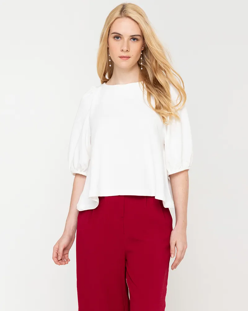 Lexi Puffed Sleeves Loose Top