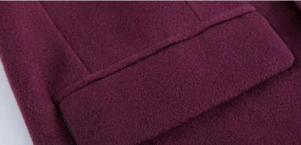 Men's Long Warm Single Breasted Winter Overcoat