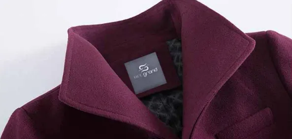 Men's Long Warm Single Breasted Winter Overcoat