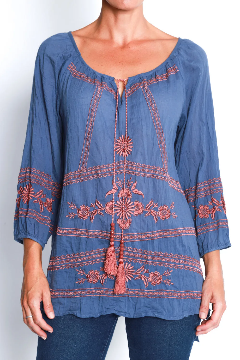 Mimosa Top in Denim