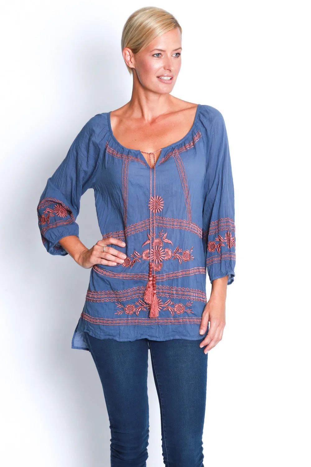 Mimosa Top in Denim