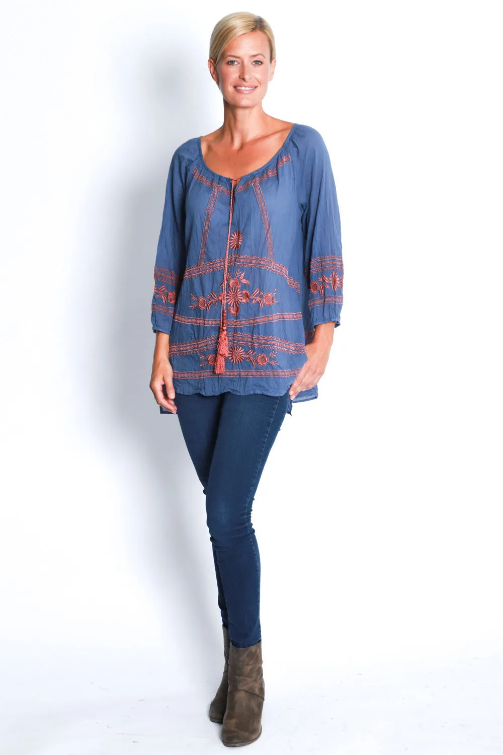 Mimosa Top in Denim