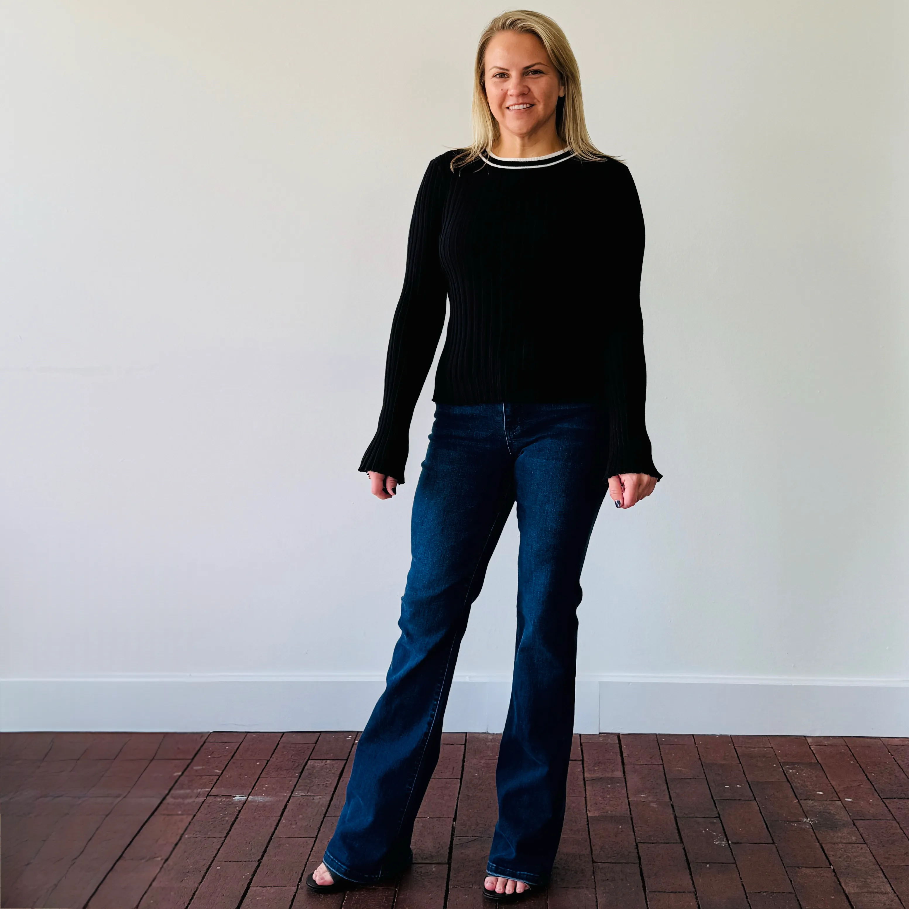 Morgan Long Sleeve Ribbed Top