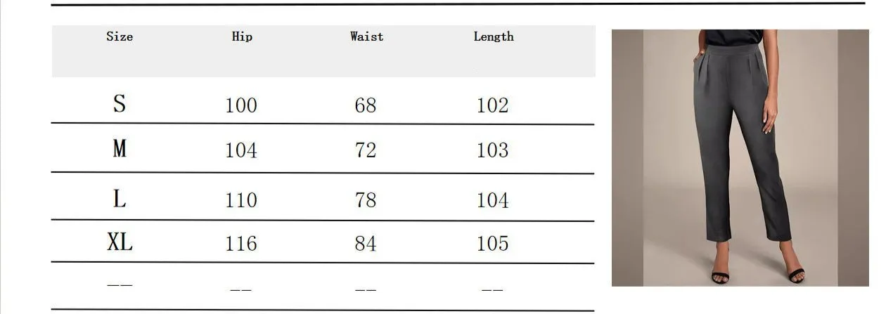 New elegant versatile elastic waist pocket suit pants