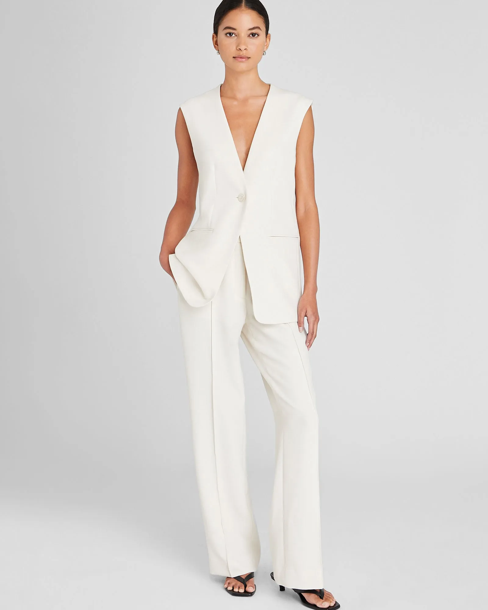 Relaxed Long Vest