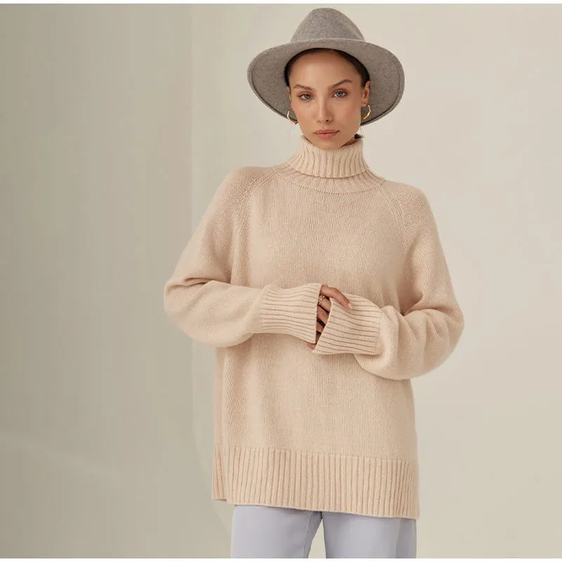 Renee Turtleneck Raglan Sleeves Women Sweater