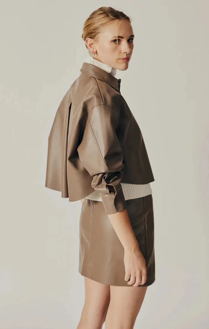 SOLANGE VEGAN LEATHER SKIRT