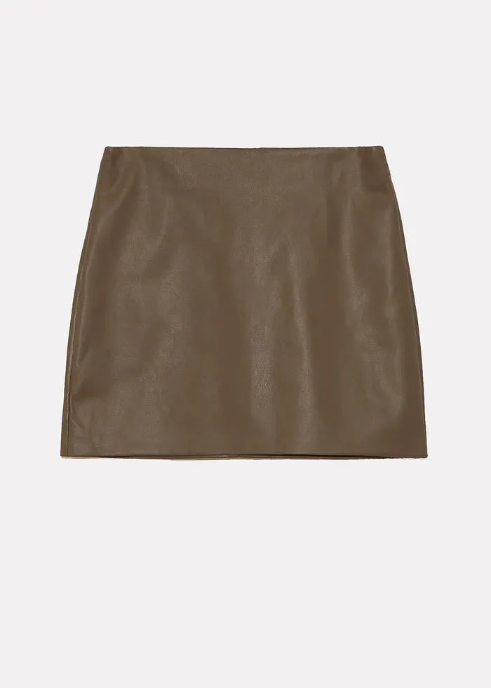 SOLANGE VEGAN LEATHER SKIRT