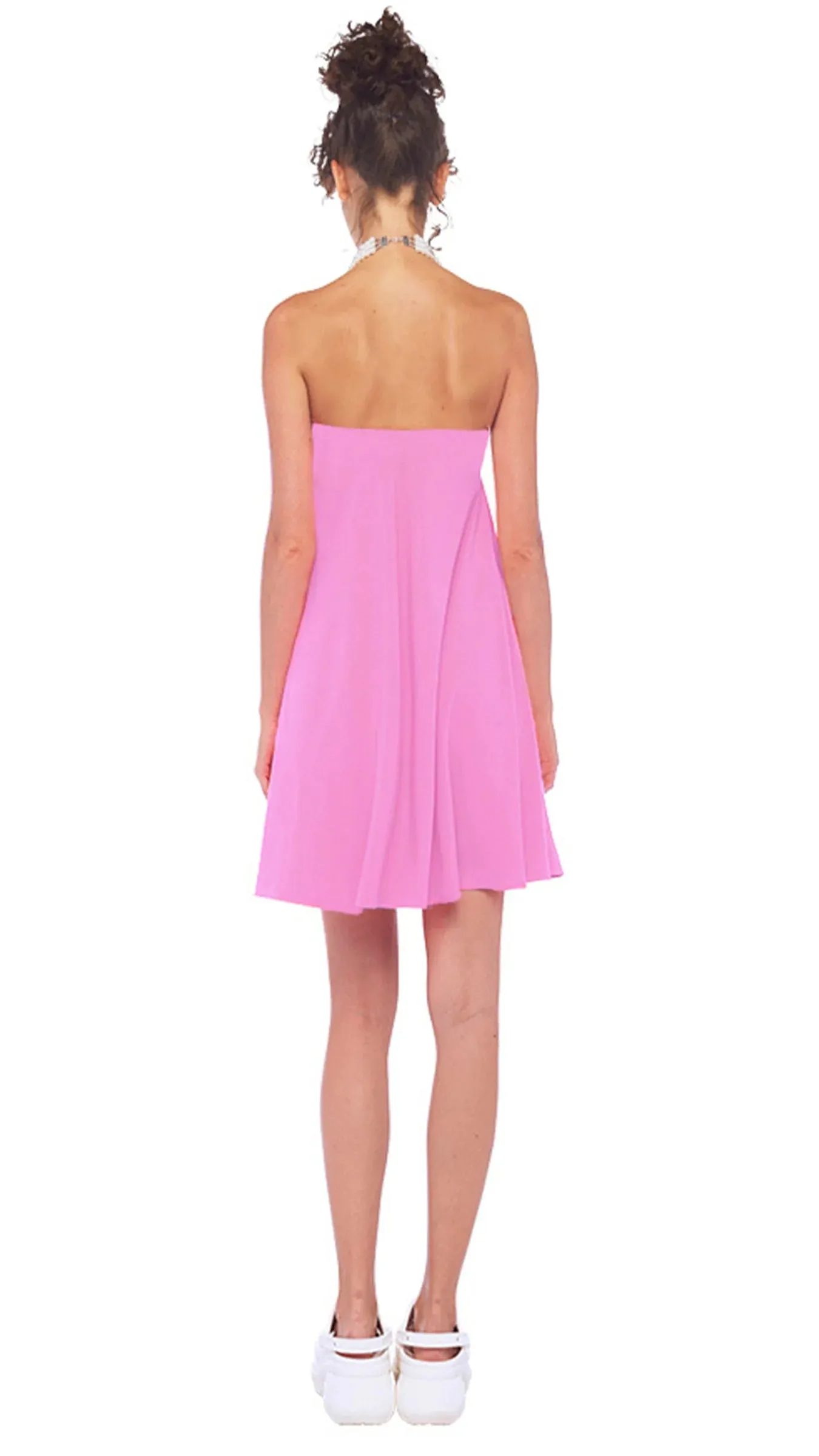 Strapless Swing Dress - Candy Pink