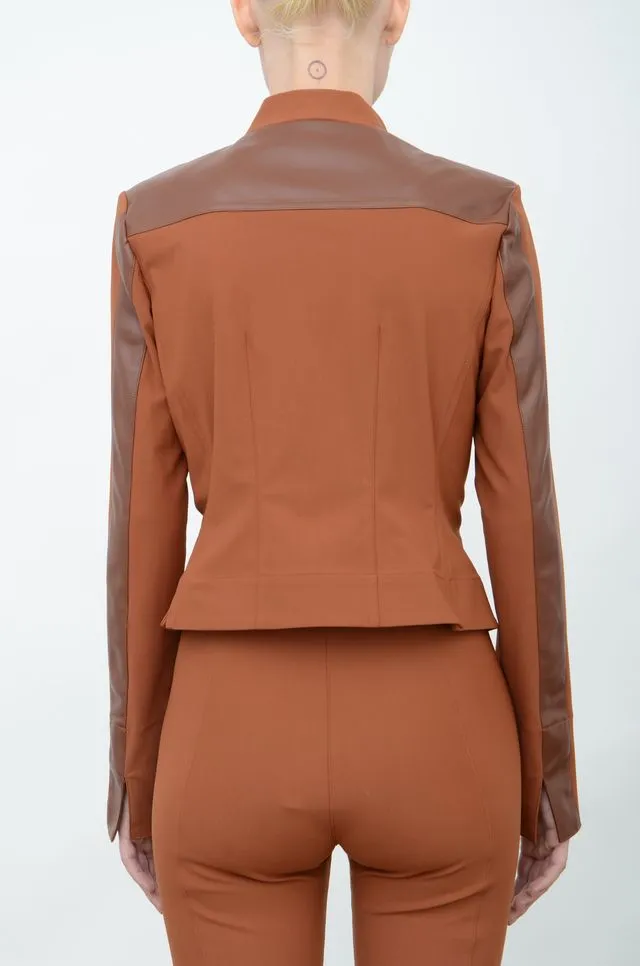 Tech Stretch Moto Jacket with Patchwork Detail - ARCHER FA24