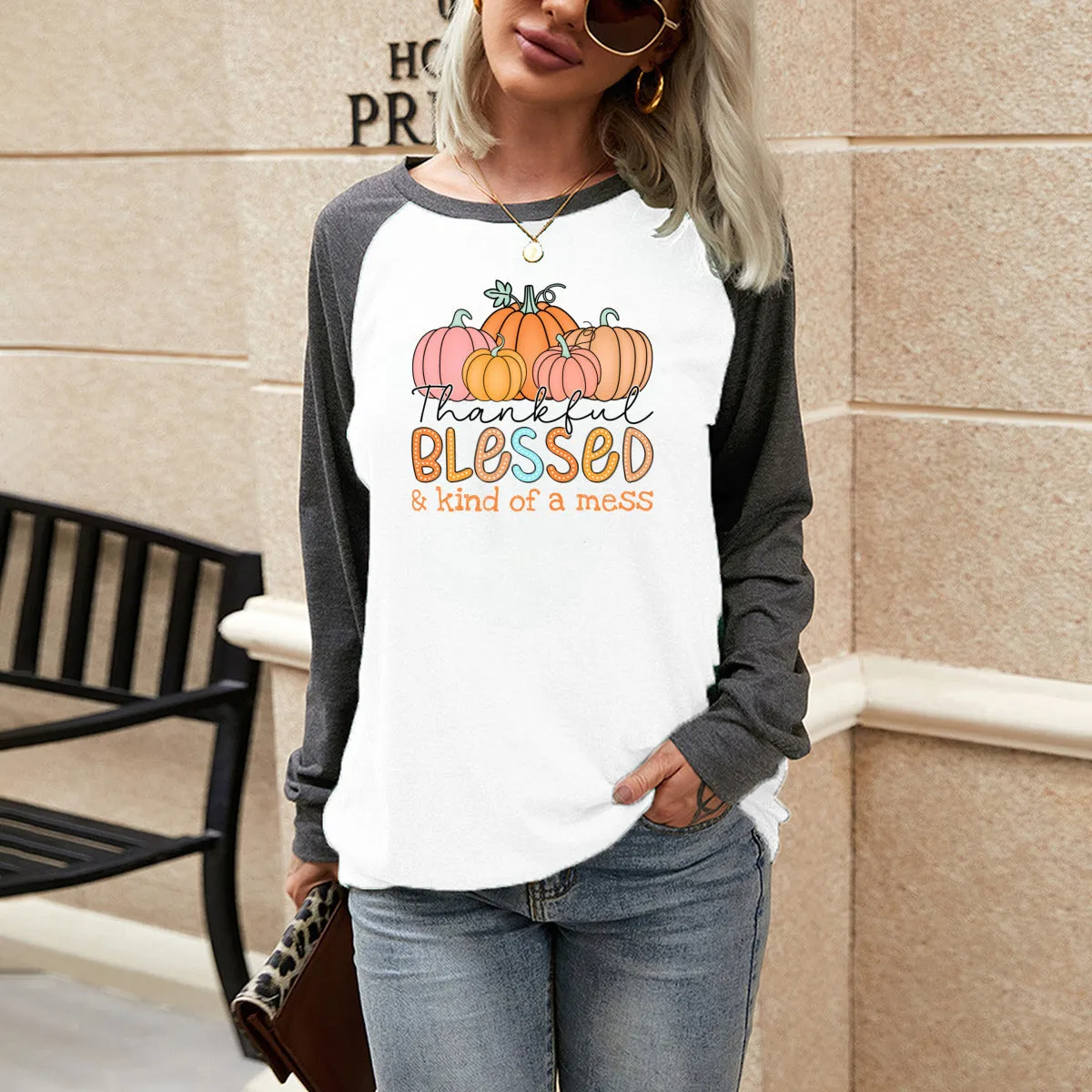 Thankful, Blessed Long Sleeve Tee