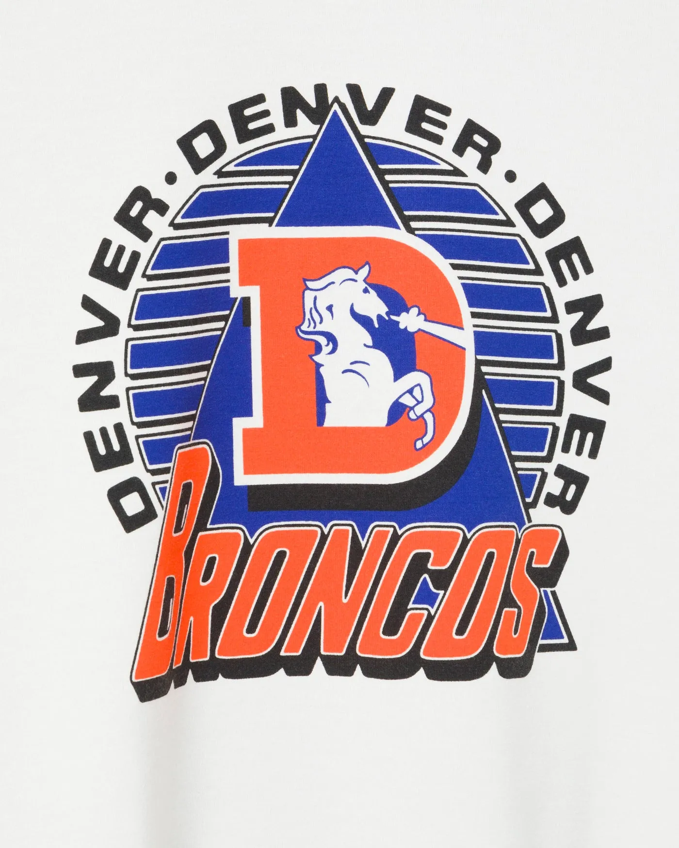 Women's Denver Broncos Color Block Crop Tee