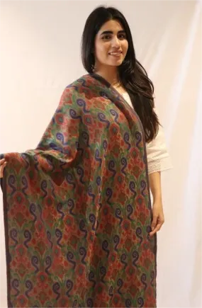 Wool and Silk Shawl, Woven Design