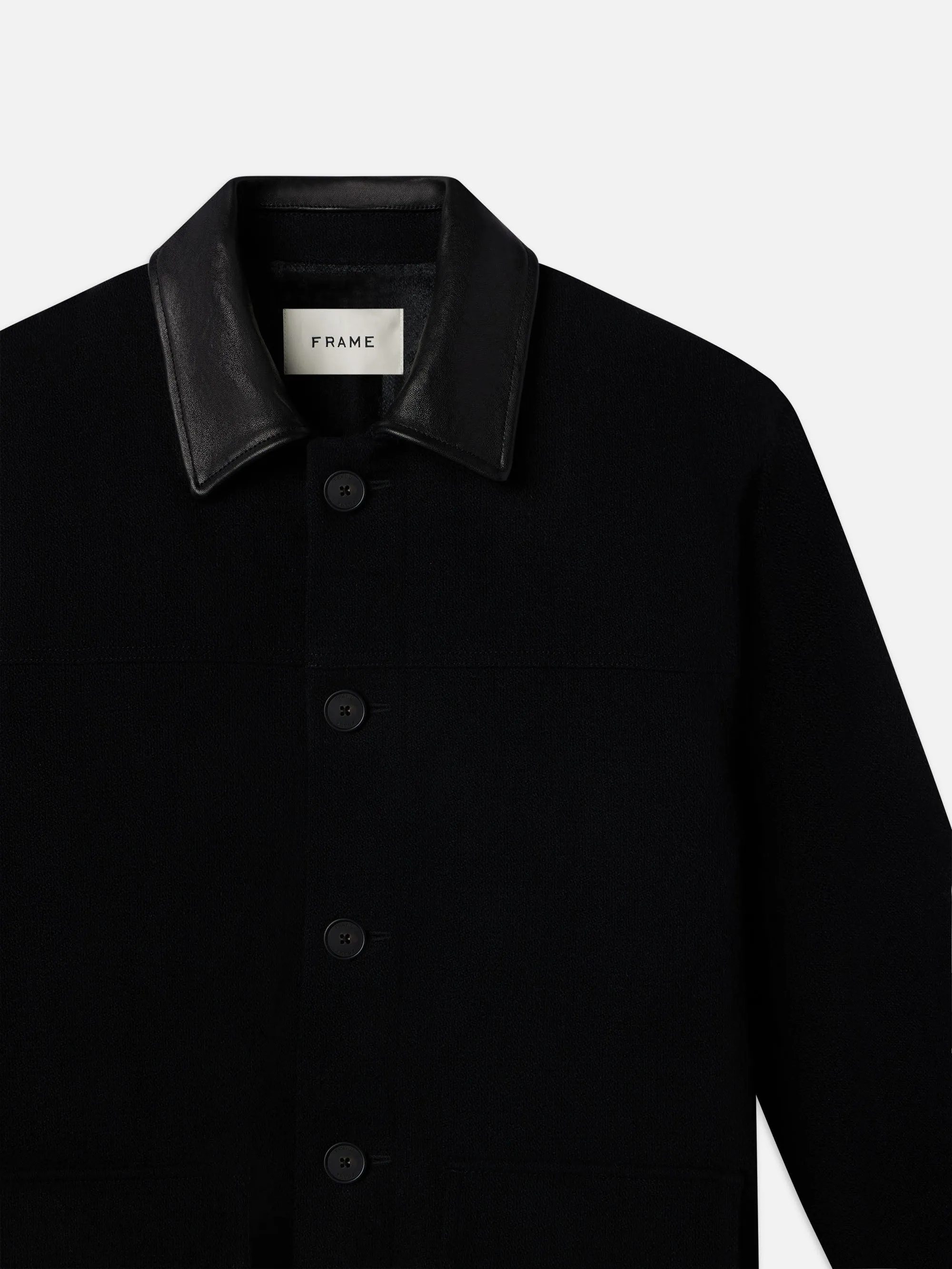 Woolen Workwear Jacket -- Black